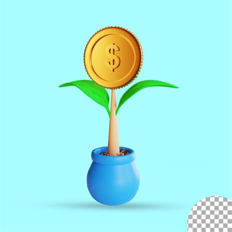 Premium Psd 3d Money Tree Illustration