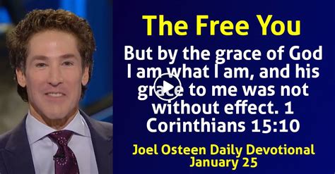 Joel Osteen January Daily Devotional The Free You