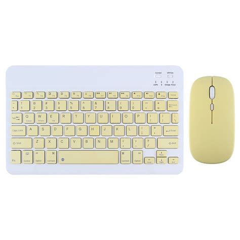 Conjunto De Teclado E Mouse Sem Fio Bluetooth Universal De Polegadas