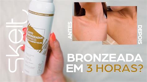 Bronzeada Em Horas Tudo Sobre O Autobronzeador Express Skelt Youtube