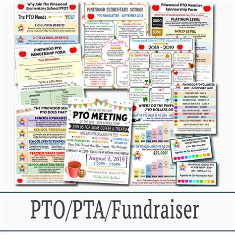 PTO Fundraising Events Flyers & Invites | TidyLady Printables