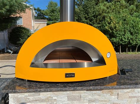 Alfa Forni Allegro 39 Inch Wood Fired Countertop Pizza Oven Yellow Nyc Fireplaces And Outdoor