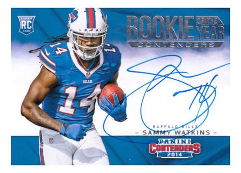 Sammy Watkins Rookie Of The Year Contenders Autograph Rc Kansas