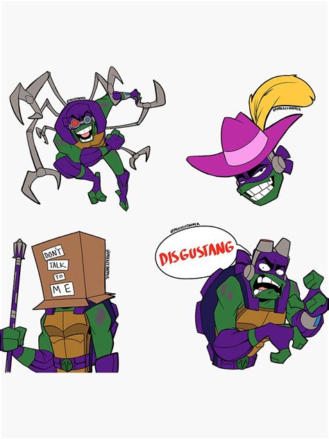 "Rottmnt Donnie Batch" Sticker by PricklyDapper | Redbubble