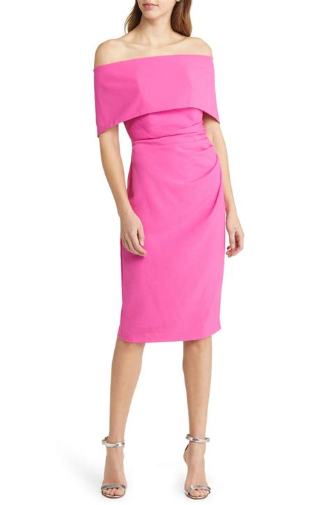 Vince Camuto Off The Shoulder Sheath Dress Nordstrom