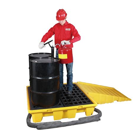 Sysbel 4 Drum Spill Pallet Secondary Spill Containment Polyethylene