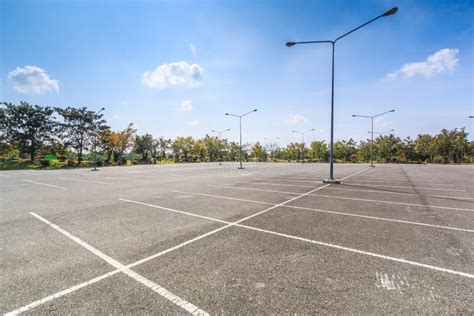 Empty Parking Lot Stock Photo Image Of Asphalt Lane 52082330