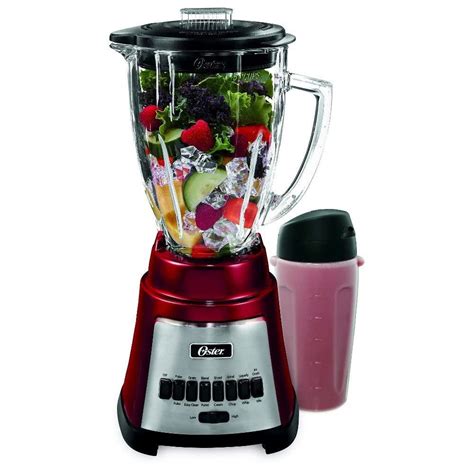 Oster Blstfg Rbg 6 Cup Glass Jar 12 Speed Blender Red Bulk Buy America