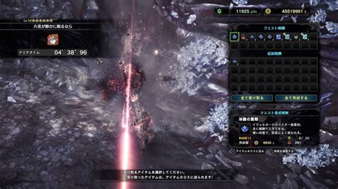 MHWI PS5 六花が静かに眠るなら 歴戦王イヴェルカーナ arch tempered velkhana非火事場 04 38 96