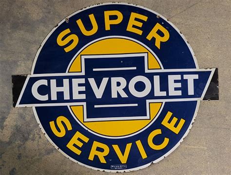 Chevrolet Double Sided Service Porcelain Sign Apr 01 2023 Heritage
