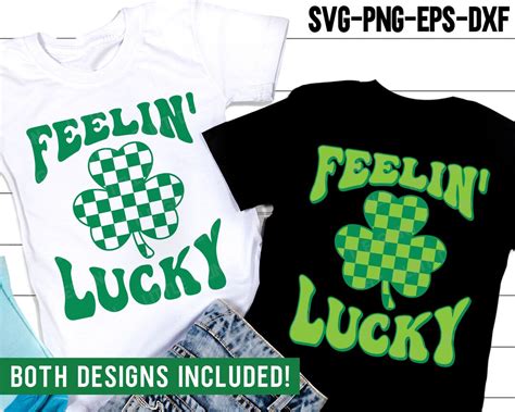 Feeling Lucky Svg St Patricks Day Svg Shamrock Png Clover Etsy