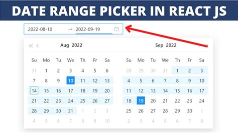 Date Range Picker In React Js Ant Design Datepicker Date