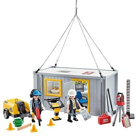 PLAYMOBIL 9843 CHANTIER Bureau Conteneur Avec Figurines 3260 ADD ON