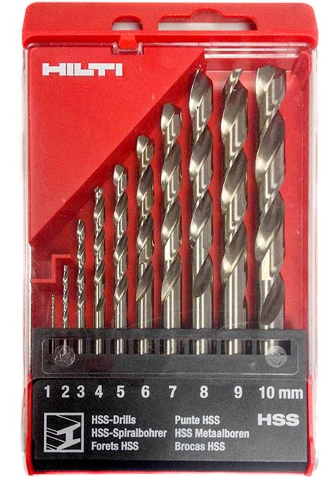 Hilti Set Di Punte Elicoidali Per Trapano HSS 1 10 Mm Amazon It