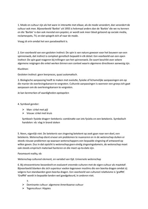 Sociologie Module 2 Werkstuk Verplicht Mode En Cultuur Zijn Als Het