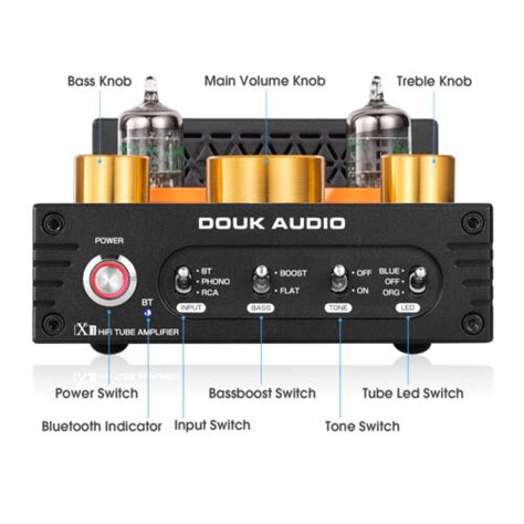 Douk Audio X Bluetooth Vacuum Tube Amplifier Desktop For