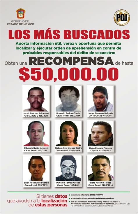 Informador De Oriente Ofrecen Recompensas Por Delincuentes En Edomex