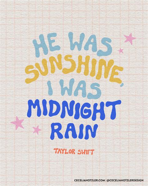 Taylor Swift Midnight Rain Lyrics by cecececececelia on DeviantArt