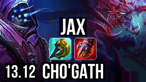 Jax Vs Chogath Top 70 Winrate 6 Solo Kills Euw Master 1312