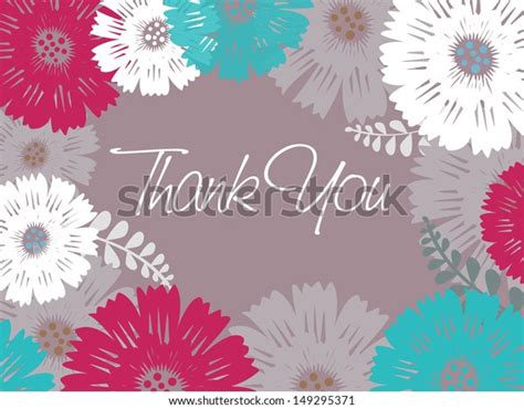 Thank You Colored Flowers Stock Vector (Royalty Free) 149295371 ...