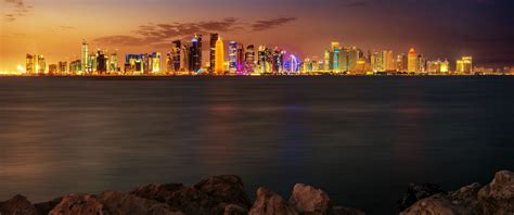 Wallpaper Landscape Lights Sunset City Cityscape Night