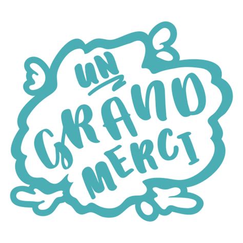 Design PNG E SVG De Muito Obrigado Citação Francesa Para Camisetas