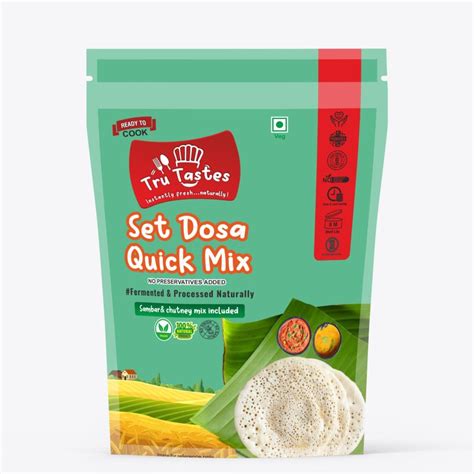 True Tastes Powder Set Dosa Quick Mix Certification FSSAI Color