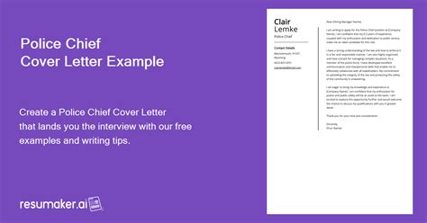 Police Chief Cover Letter Examples Template And 20 Tips