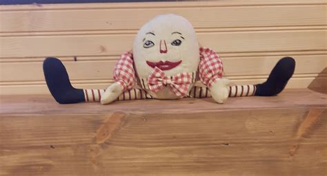 Humpty Dumpty Hand Made Stuffed Charactor Doll Embroidered Face Scary Face Etsy