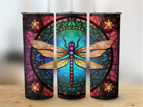 3D Metallic Colored Floral Tumbler Wrap Graphic By Stony Peak Creations