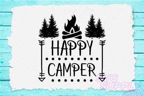 Happy Camp Svg Design For Adventure Handcraft By Cuttingsvg Thehungryjpeg