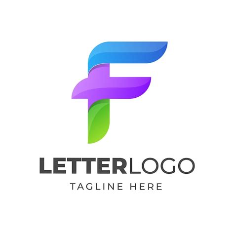 Dise O De Logotipo Colorido Letra F Vector Premium