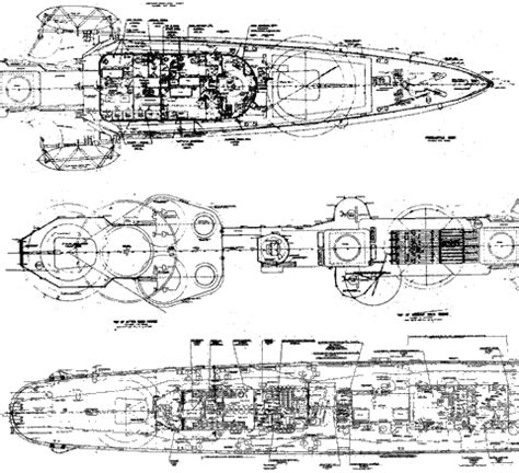 Benson- and Gleaves-class destroyer engineering drawings