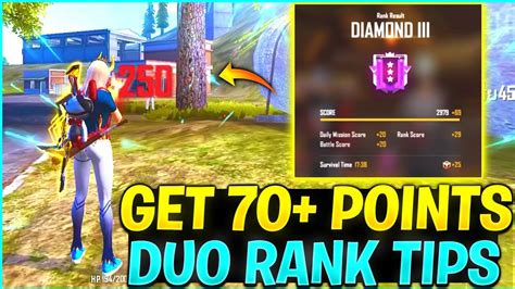 Get 70 In Every Rank Match Duo Rank Push Tips In Free Fire Duo