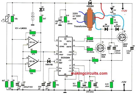 200w Transformerless Inverter Circuit Circuit Diagram