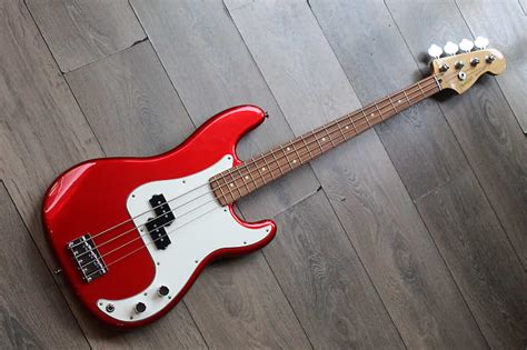 Fender Player Precision Basscandy Apple Red Pau Ferro Reverb