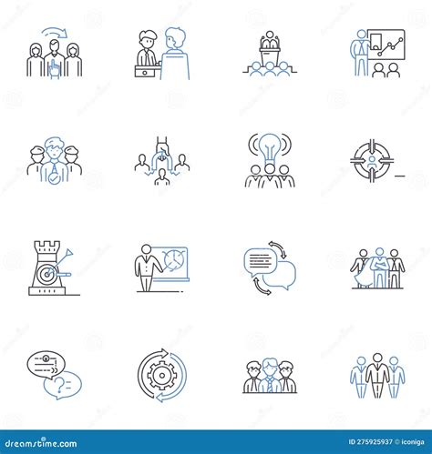 Emotional Intelligence Training Line Icons Collection Empathy Self Awareness Communication