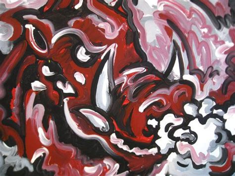 Arkansas Razorbacks Painting By Justin Patten Etsy Razorback