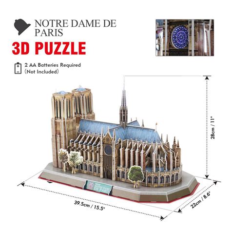 Пъзел 3D Cubic Fun LED Notre Dame 149 части eMAG bg