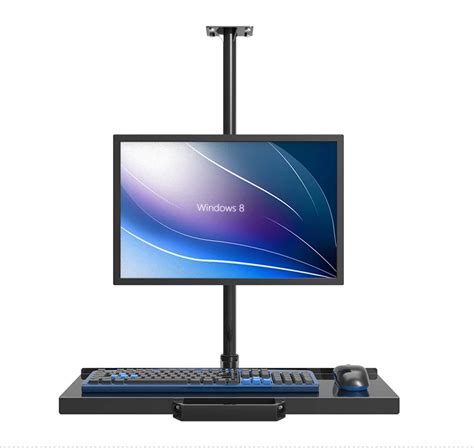 Angepasst Decke Montieren Sitzen Stehen Workstation Full Motion Monitor