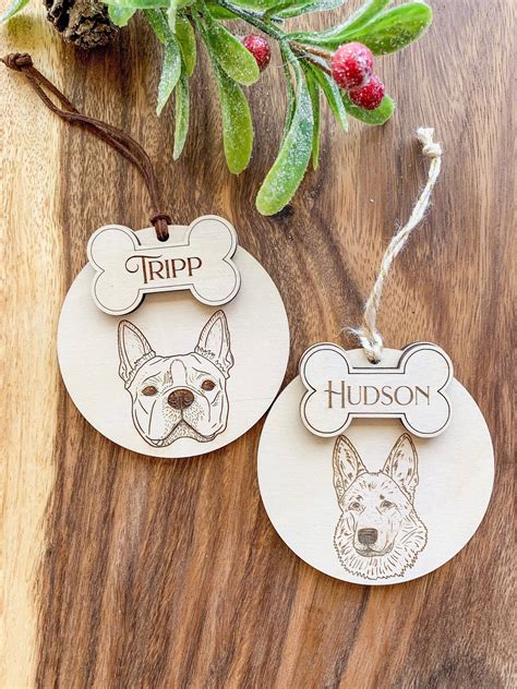 Dog Christmas Ornament Dog Ornament Personalized Dog Etsy Dog