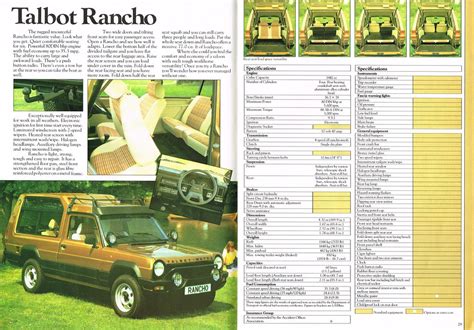 Peugeot Talbot Brochure July 1984 28 29 Rancho This Was Th Flickr