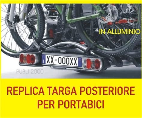 Publi Targa Replica Posteriore Per Portabici In Alluminio E