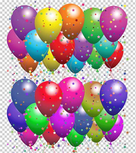 Feliz Cumpleaños A Ti Tarjeta De Felicitación Globo Deseo Estrellas De Colores Muchos Globos