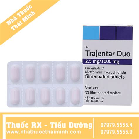 Thuốc Trajenta Duo 2 5mg 1000mg giúp kiểm soát đường huyết Nhà