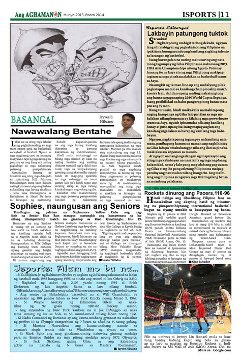 Ang Aghamanon Newspaper Layout 2014 Rnshs Behance