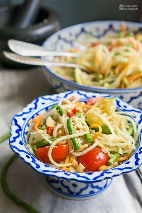 Thai Papaya Salat Madame Cuisine