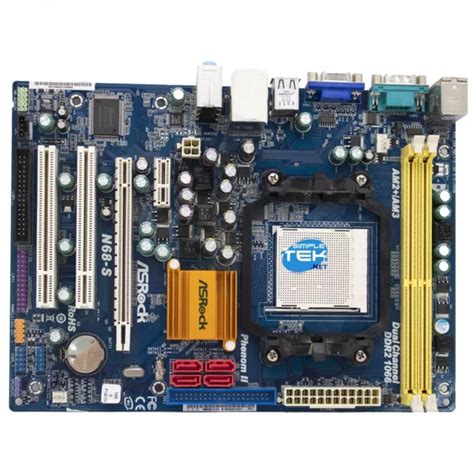 Asrock N68 S Motherboard Micro Atx Am2 Am2 Am3 Ddr2 Rs232 Serial With