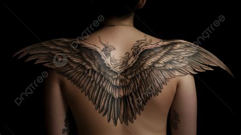 Angel Back Shoulder Tattoo