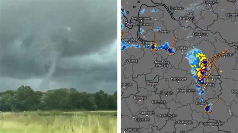 Unwetter fegen über Deutschland Gewitterfront spaltet sich ab